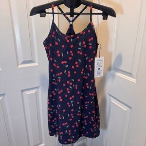 Outdoor Voices Exercise Dress M Cherry Navy NWT